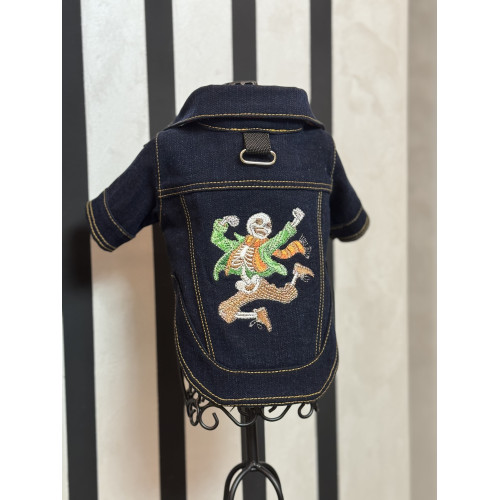 Denim Jacket – Dancing Skeletons | TchDogWear