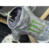 Monster Energy Inspired Dog Hoodie — Silver & Neon Edition