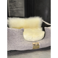 TchDogWear — Luxury Dog Bed with Natural Sheepskin 40х45
