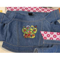 Denim Jacket – Floral Paw | TchDogWear